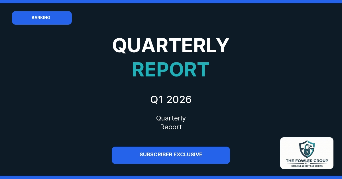 Banking & Credit Unions Cybersecurity Quarterly — Q1 2026