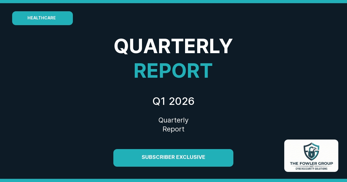 Healthcare Cybersecurity Quarterly — Q1 2026