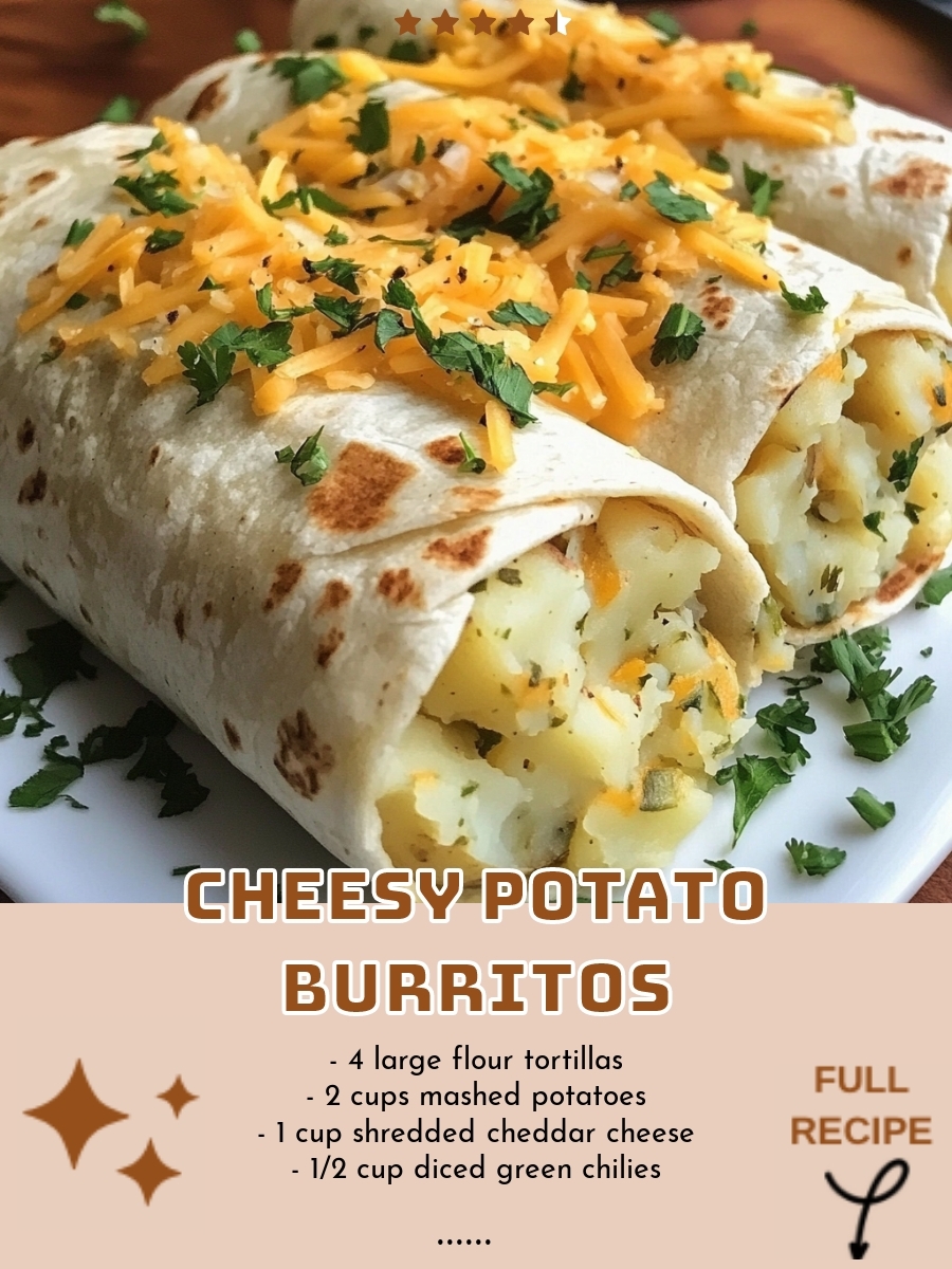 Cheesy Potato Burritos