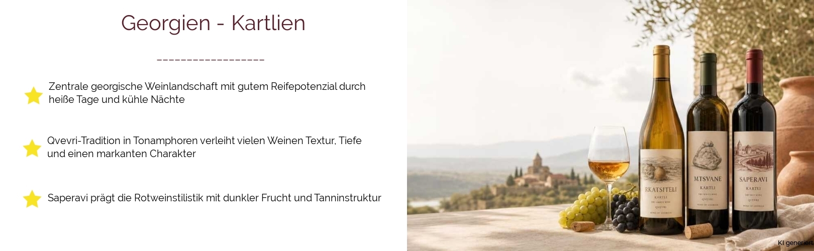 Wein & Spirituosen - aus Georgien
			in der Region
			Kartlien