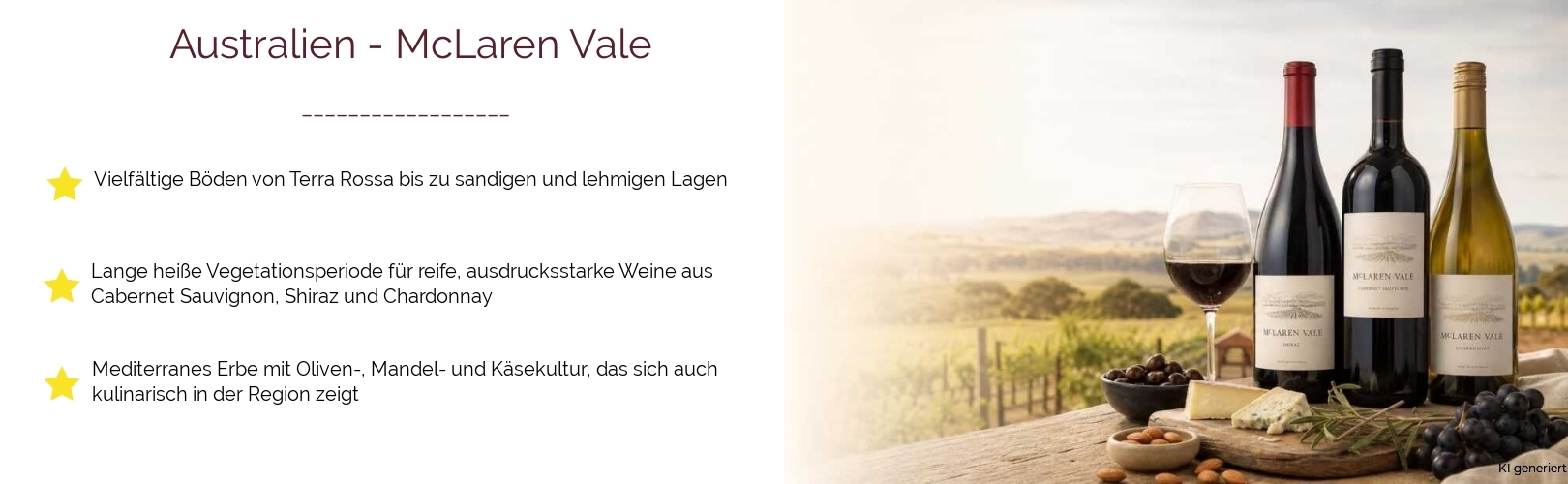 Wein & Spirituosen - aus Australien
			in der Region
			McLaren Vale