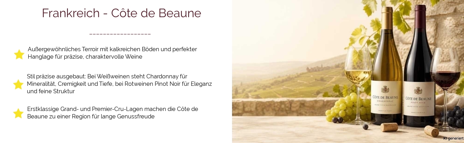 Wein & Spirituosen - aus Frankreich
			in der Region
			Burgund
			in der Subregion
			Côte de Beaune