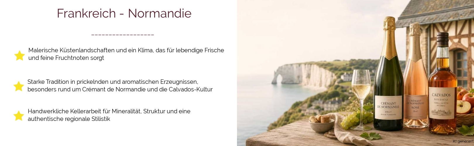 Wein & Spirituosen - aus Frankreich
			in der Region
			Normandie