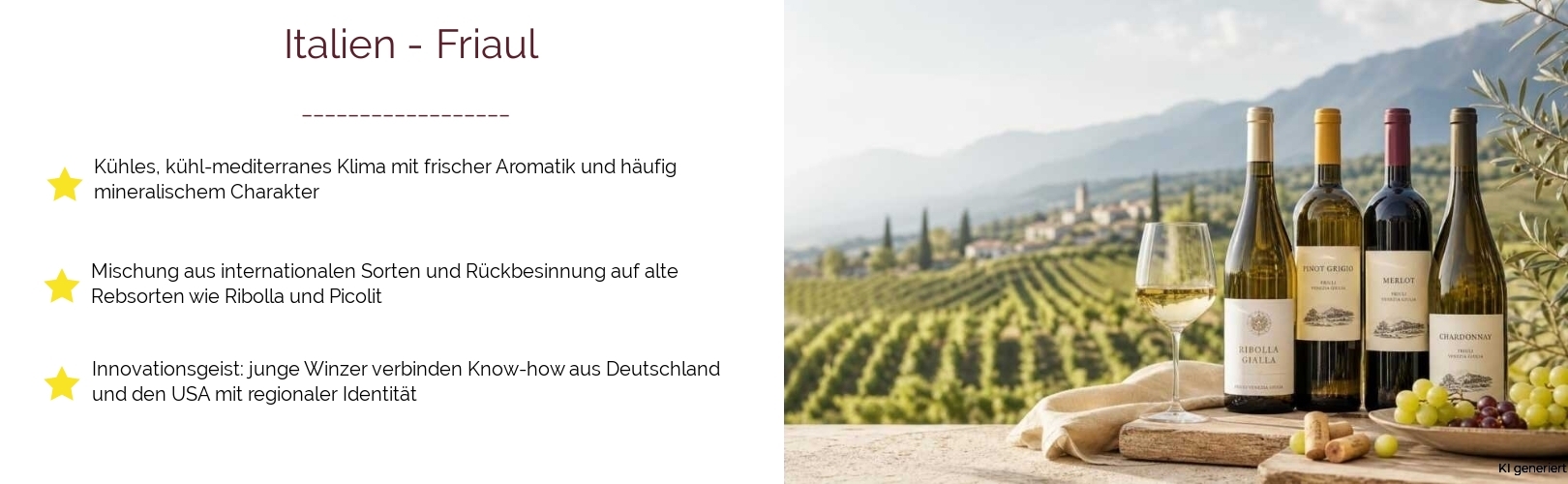 Wein & Spirituosen - aus Italien
			in der Region
			Friaul