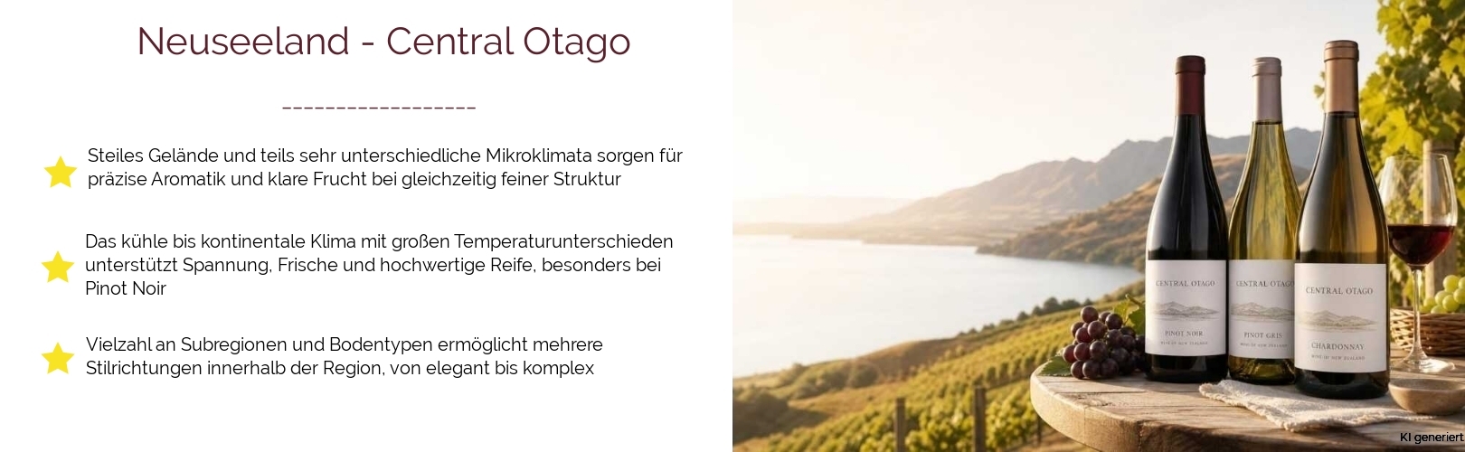Wein & Spirituosen - aus Neuseeland
			in der Region
			Central Otago
