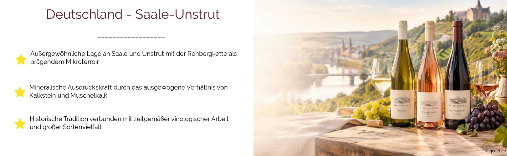 Wein & Spirituosen - aus Deutschland
			in der Region
			Saale-Unstrut
