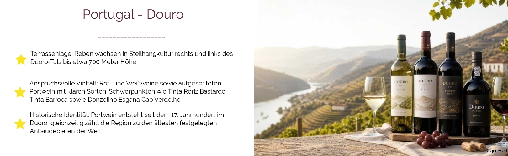 Wein & Spirituosen - aus Portugal
			in der Region
			Douro