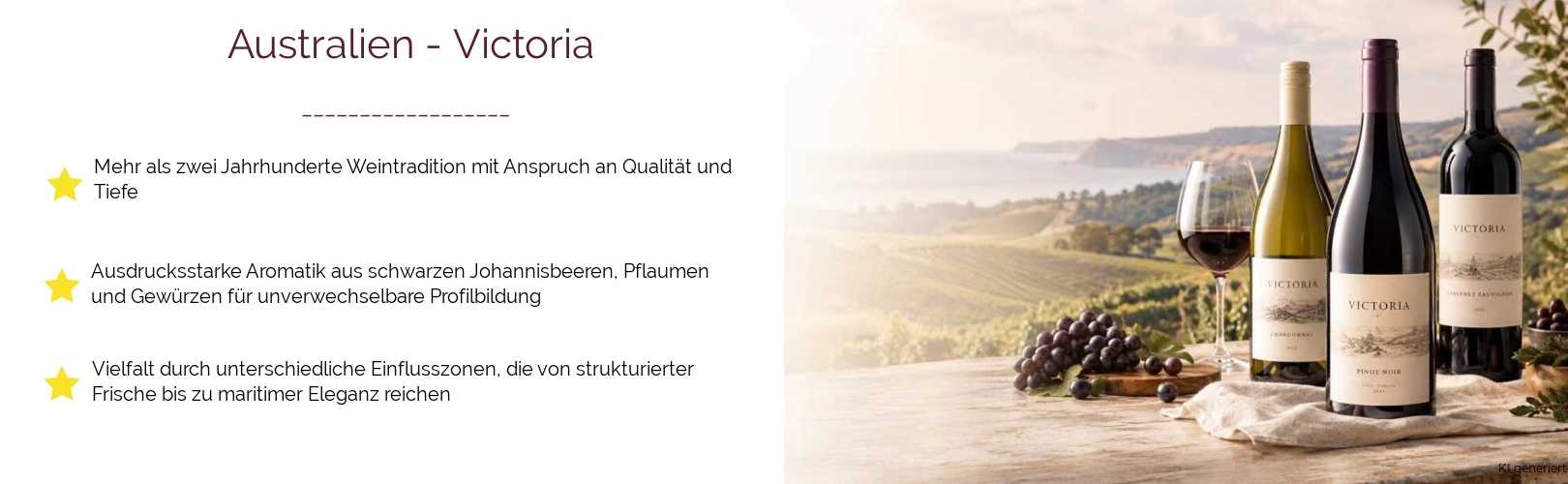 Wein & Spirituosen - aus Australien
			in der Region
			Victoria