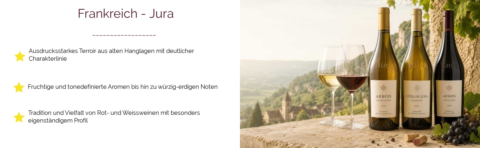 Wein & Spirituosen - aus Frankreich
			in der Region
			Jura