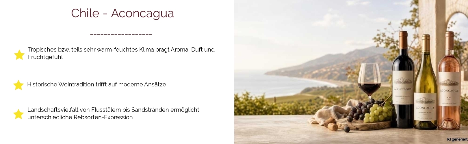 Wein & Spirituosen - aus Chile
			in der Region
			Aconcagua