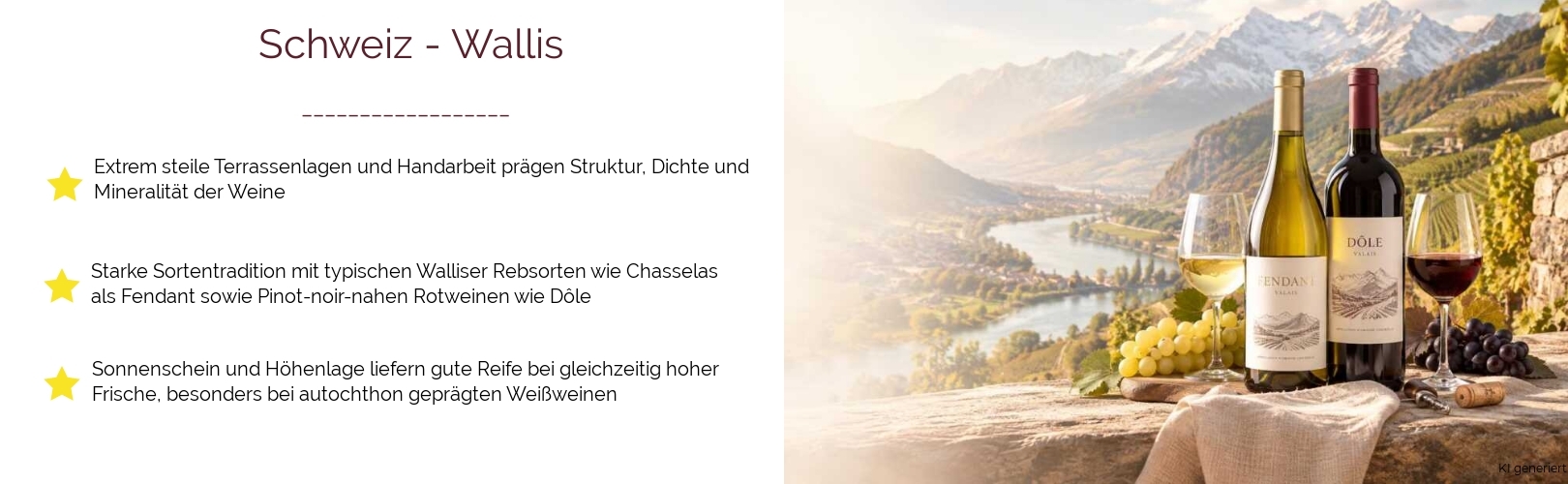 Wein & Spirituosen - aus Schweiz
			in der Region
			Wallis
