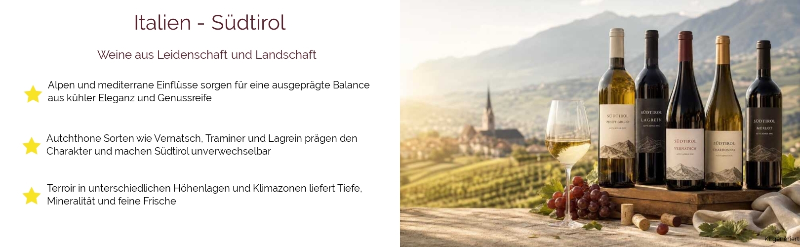 Wein & Spirituosen - aus Italien
			in der Region
			Südtirol
