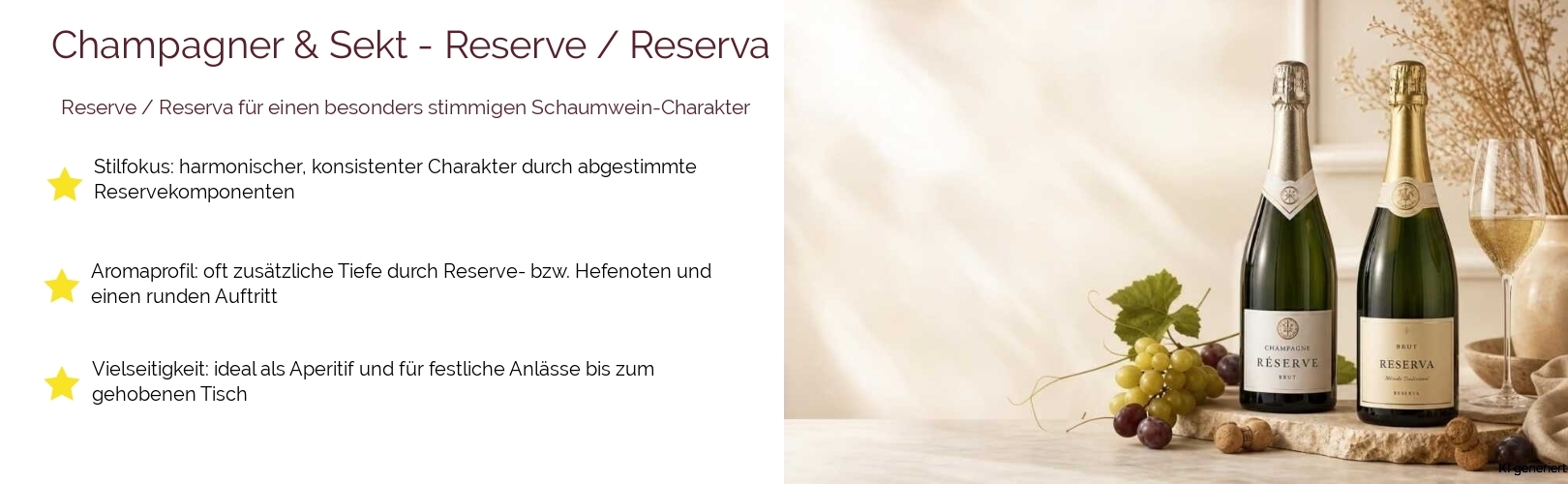 Champagner & Sekt / Cava / Reserve / Reserva