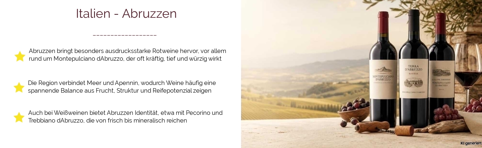 Wein & Spirituosen - aus Italien
			in der Region
			Abruzzen