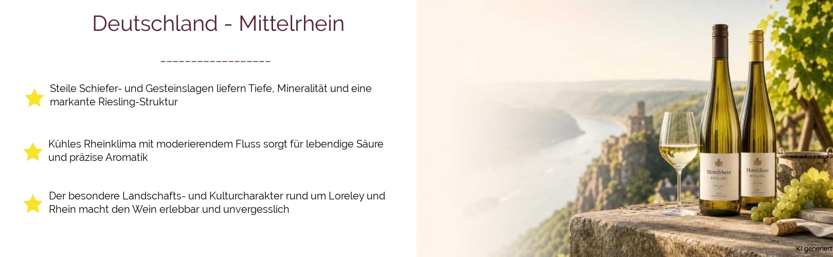 Wein & Spirituosen - aus Deutschland
			in der Region
			Mittelrhein