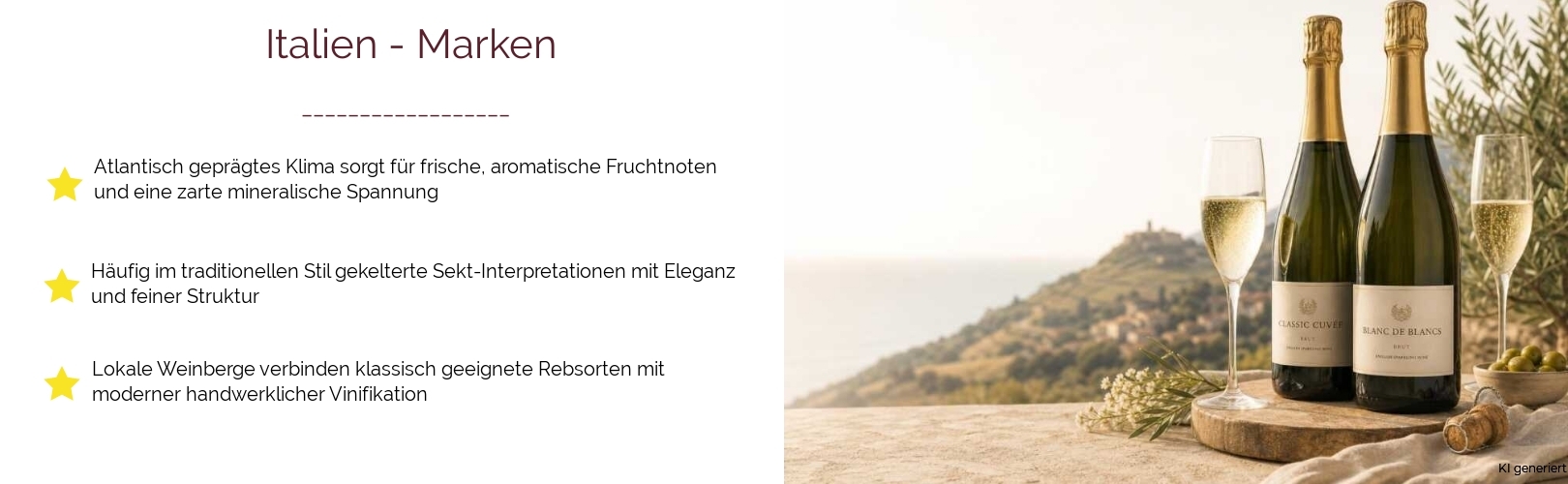 Wein & Spirituosen - aus Italien
			in der Region
			Marken