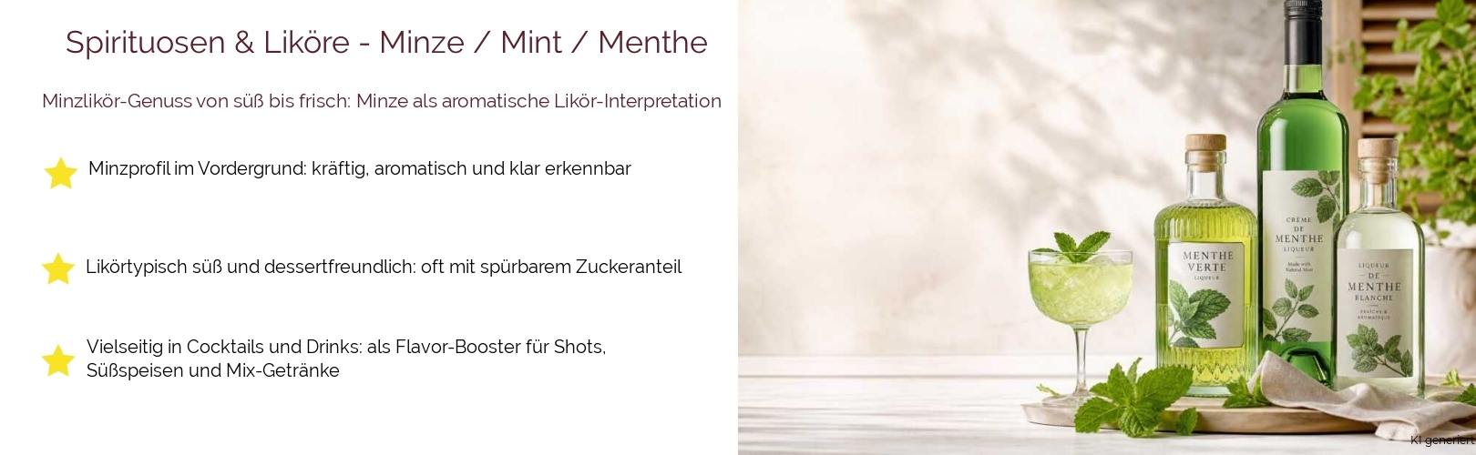 Spirituosen & Liköre / Liköre / Minze / Mint / Menthe