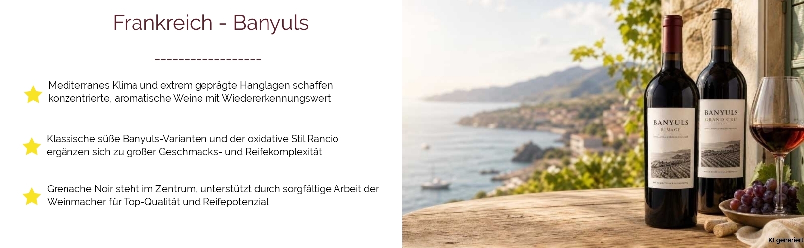 Wein & Spirituosen - aus Frankreich
			in der Region
			Banyuls