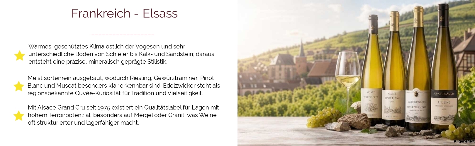 Wein & Spirituosen - aus Frankreich
			in der Region
			Elsass