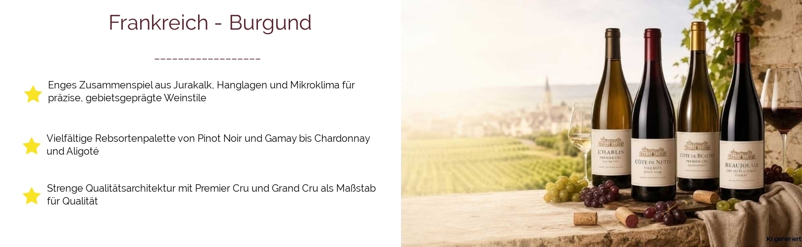 Wein & Spirituosen - aus Frankreich
			in der Region
			Burgund