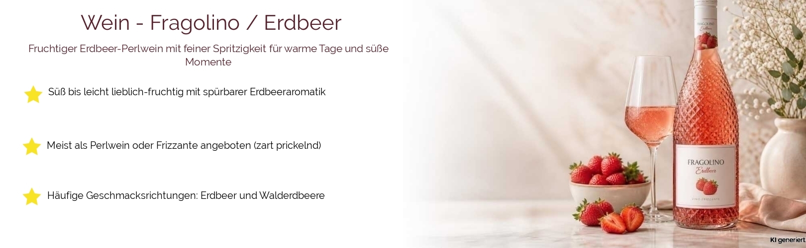 Wein / Fruchtweine / Fragolino / Erdbeer
