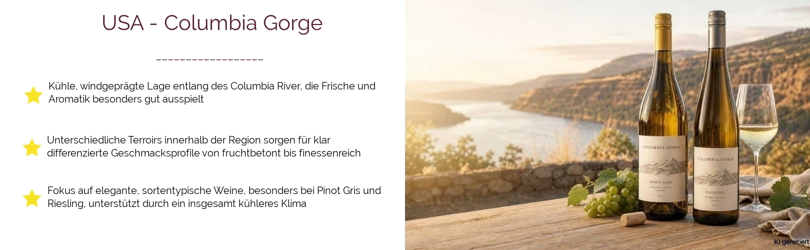 Wein & Spirituosen - aus USA
			in der Region
			Washington State
			in der Subregion
			Columbia Gorge