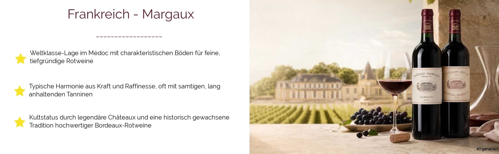 Wein & Spirituosen - aus Frankreich
			in der Region
			Bordeaux
			in der Subregion
			Margaux