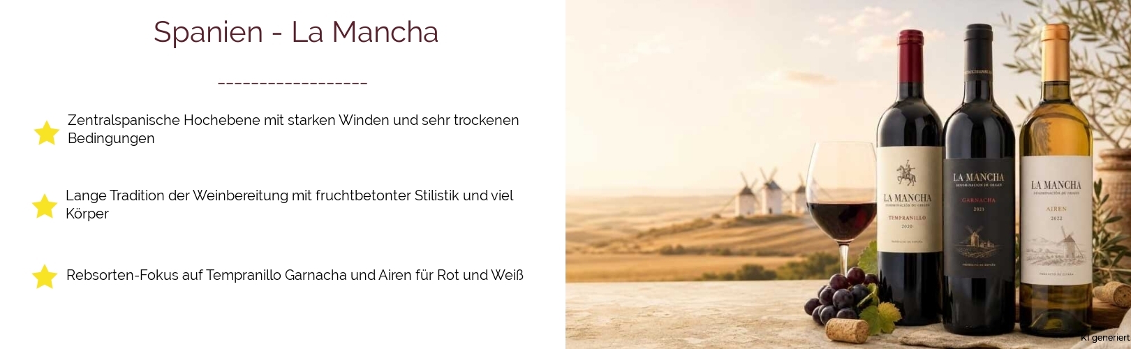 Wein & Spirituosen - aus Spanien
			in der Region
			La Mancha