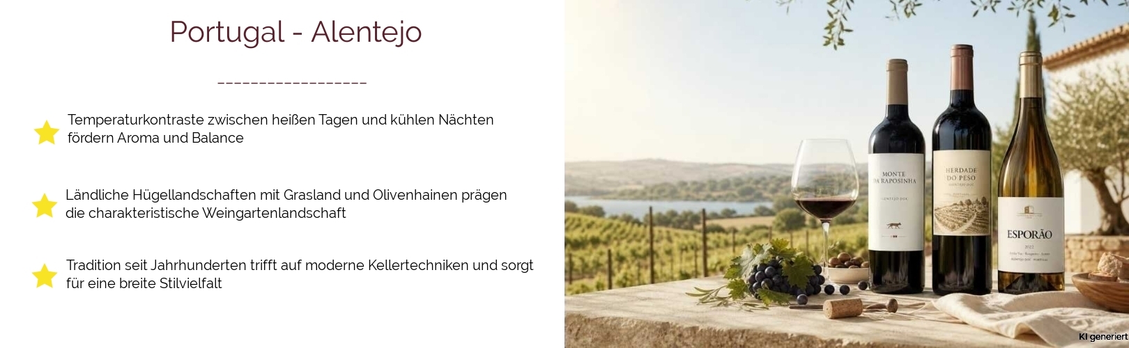 Wein & Spirituosen - aus Portugal
			in der Region
			Alentejo