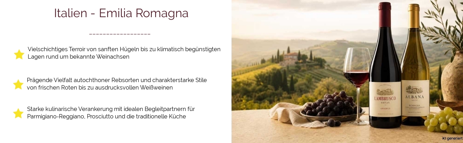 Wein & Spirituosen - aus Italien
			in der Region
			Emilia Romagna