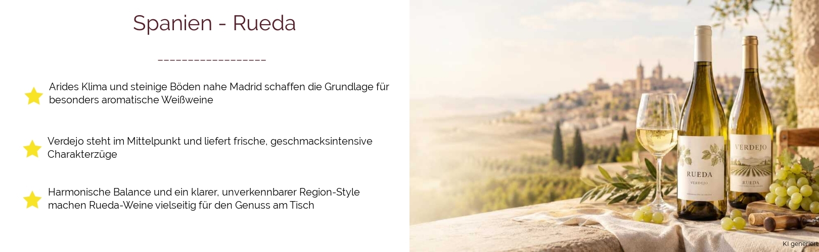 Wein & Spirituosen - aus Spanien
			in der Region
			Rueda