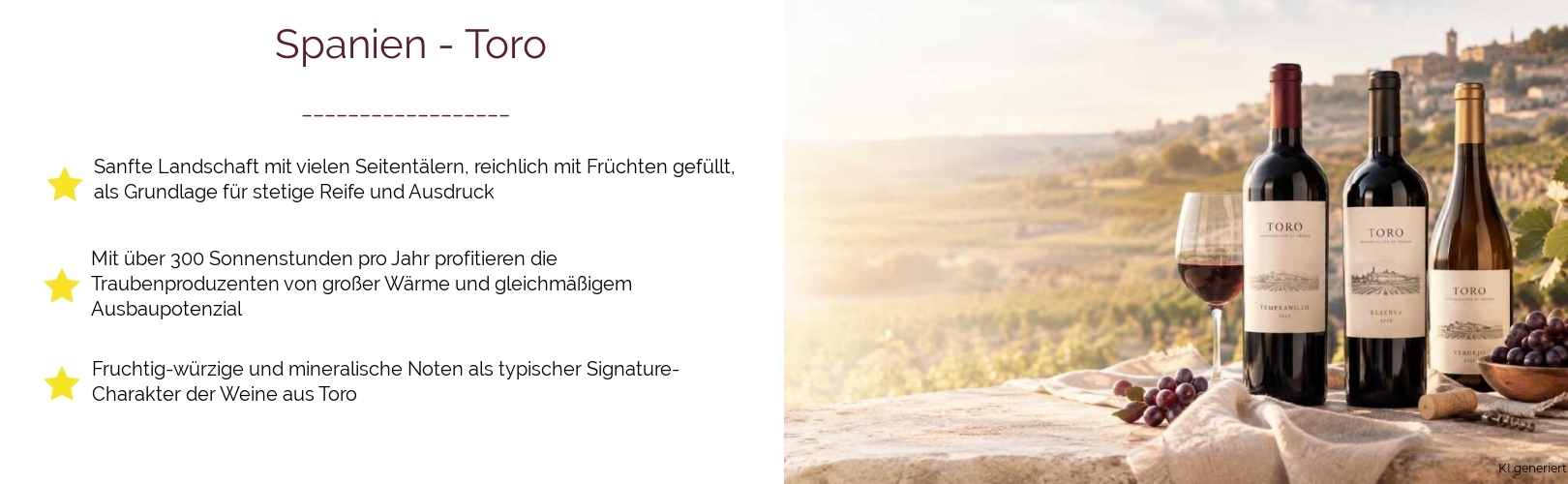 Wein & Spirituosen - aus Spanien
			in der Region
			Toro