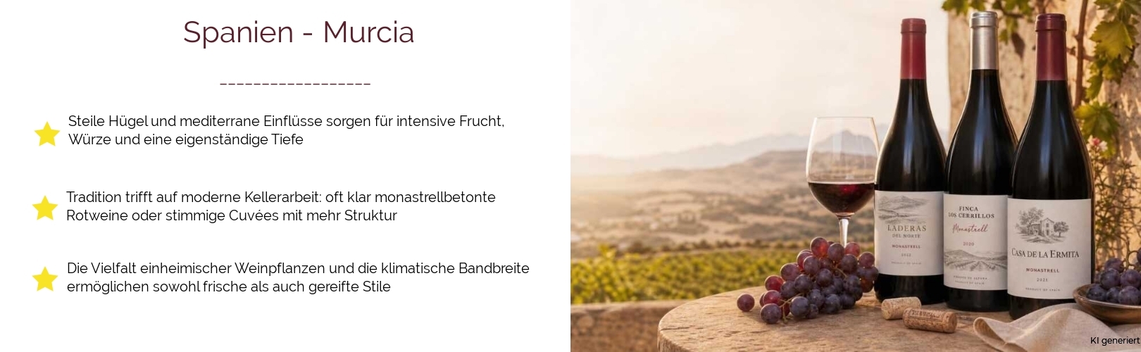 Wein & Spirituosen - aus Spanien
			in der Region
			Murcia