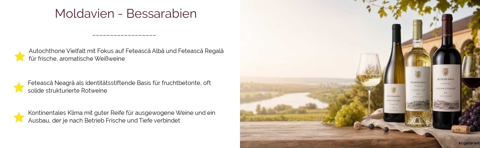 Wein & Spirituosen - aus Moldavien
			in der Region
			Bessarabien
