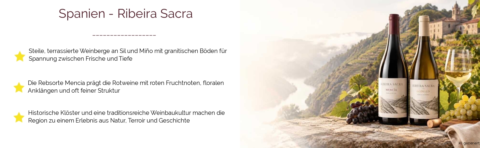 Wein & Spirituosen - aus Spanien
			in der Region
			Ribeira Sacra