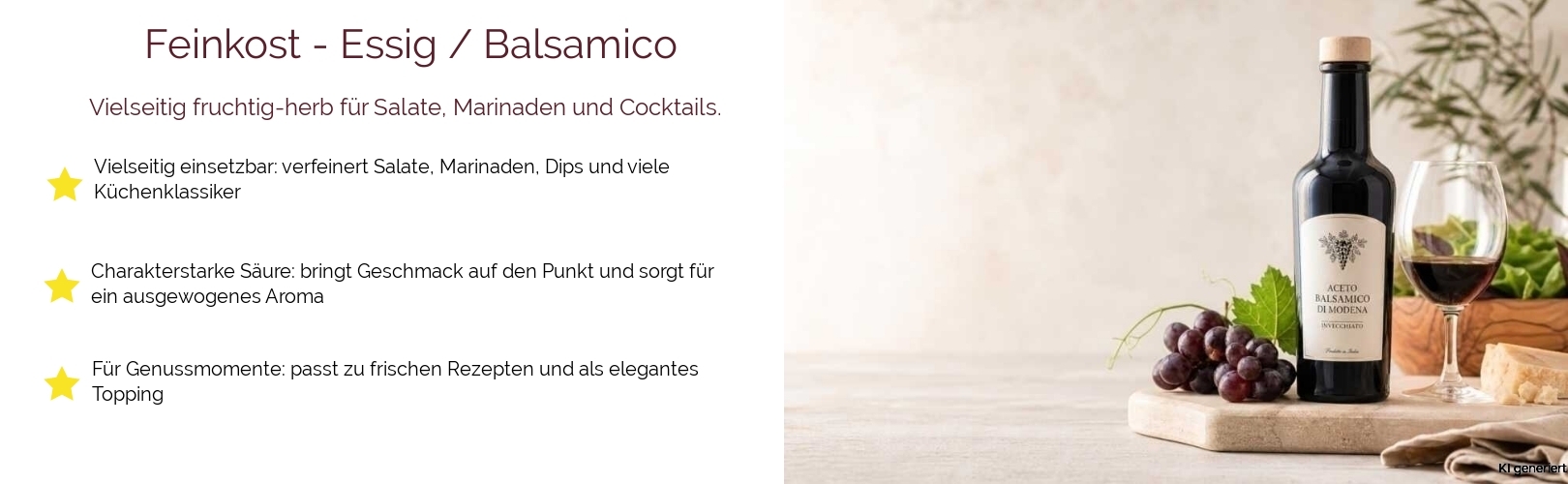 Feinkost / Essig / Balsamico