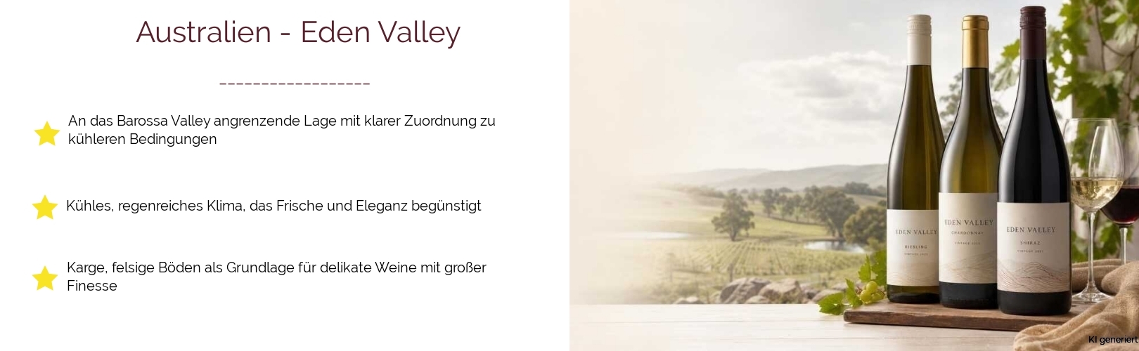 Wein & Spirituosen - aus Australien
			in der Region
			Eden Valley
