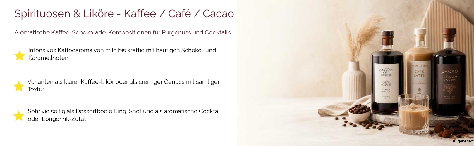 Spirituosen & Liköre / Liköre / Kaffee / Café / Cacao