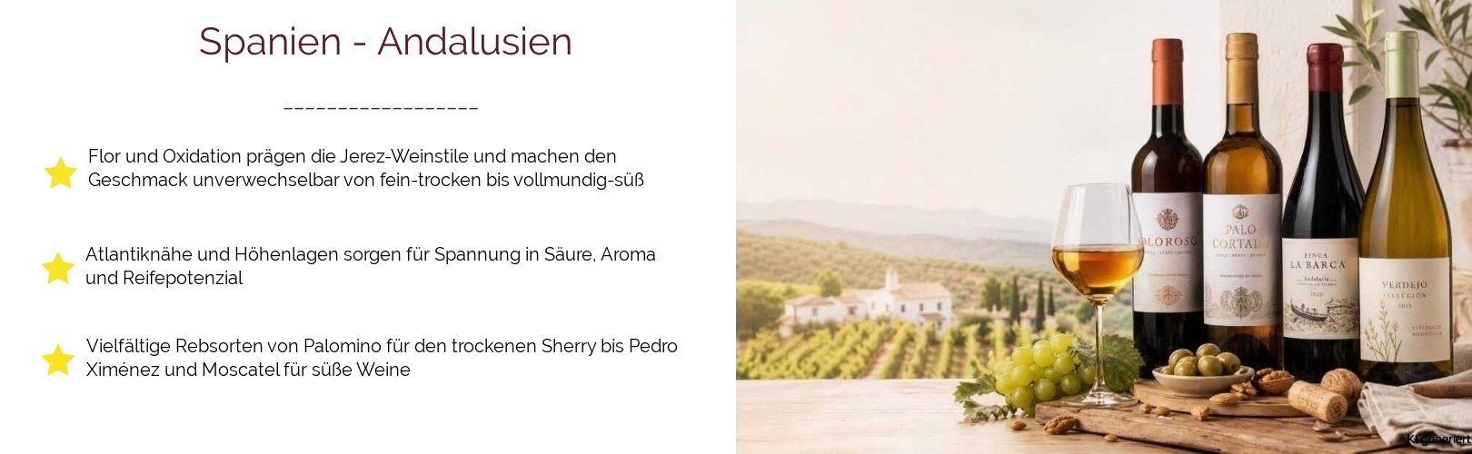 Wein & Spirituosen - aus Spanien
			in der Region
			Andalusien