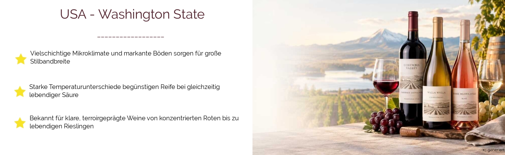 Wein & Spirituosen - aus USA
			in der Region
			Washington State