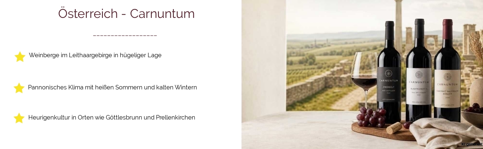 Wein & Spirituosen - aus Österreich
			in der Region
			Carnuntum