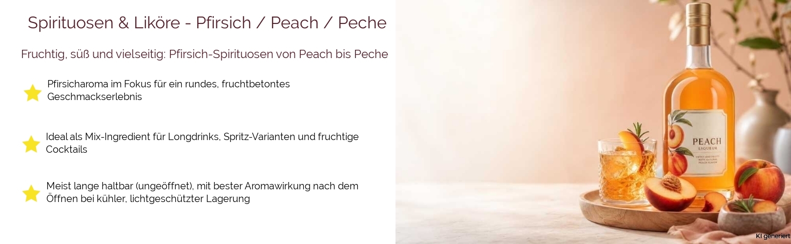 Spirituosen & Liköre / Liköre / Pfirsich / Peach / Peche