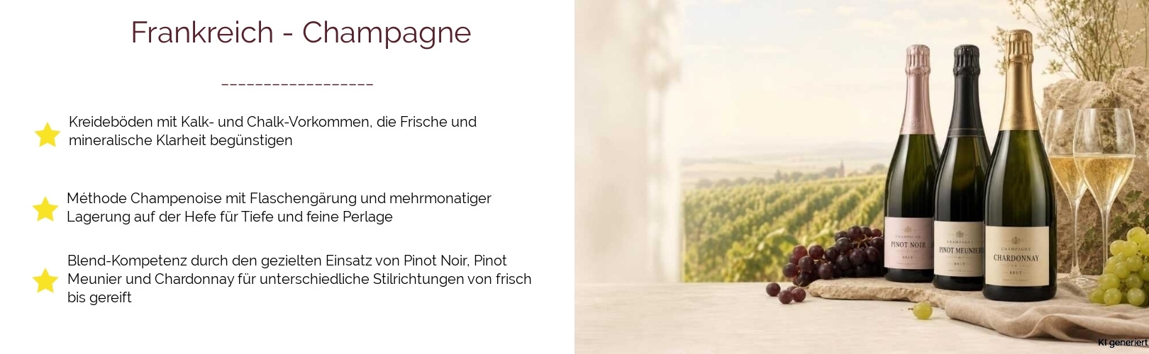 Wein & Spirituosen - aus Frankreich
			in der Region
			Champagne