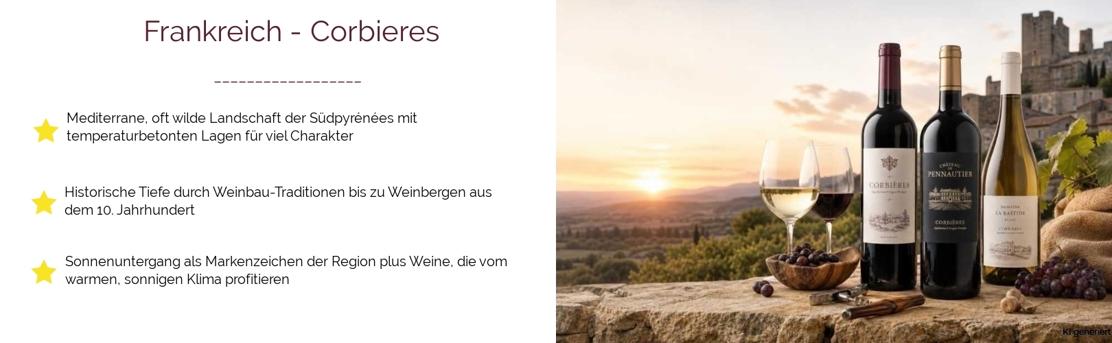 Wein & Spirituosen - aus Frankreich
			in der Region
			Corbieres