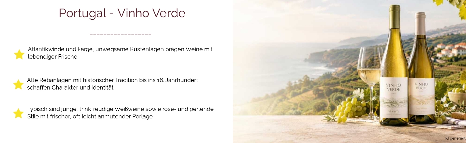 Wein & Spirituosen - aus Portugal
			in der Region
			Vinho Verde