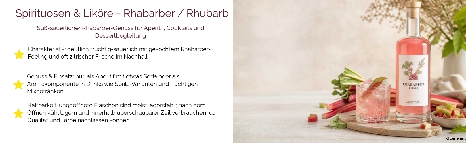 Spirituosen & Liköre / Liköre / Rhabarber / Rhubarb