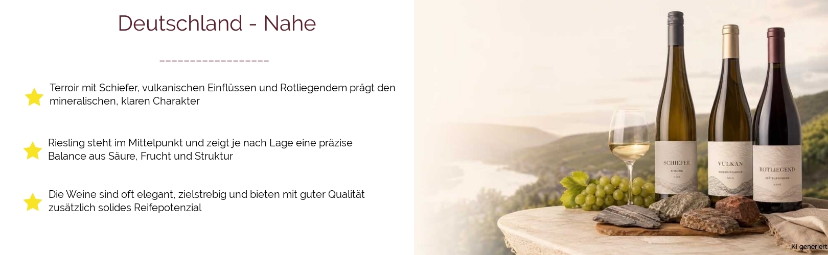 Wein & Spirituosen - aus Deutschland
			in der Region
			Nahe