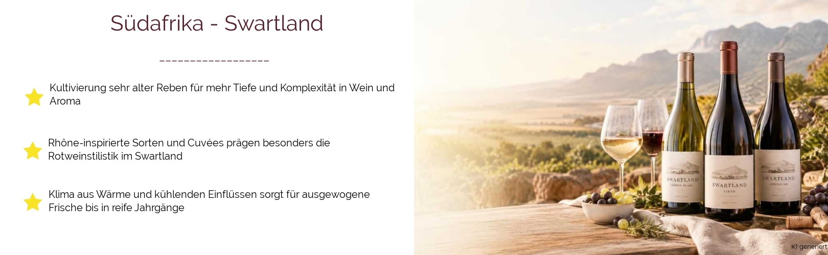 Wein & Spirituosen - aus Südafrika
			in der Region
			Swartland