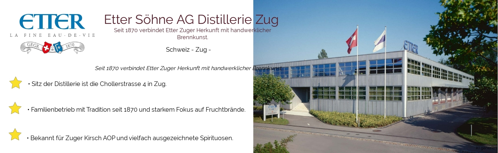 Weingut Etter Söhne AG Distillerie Zug