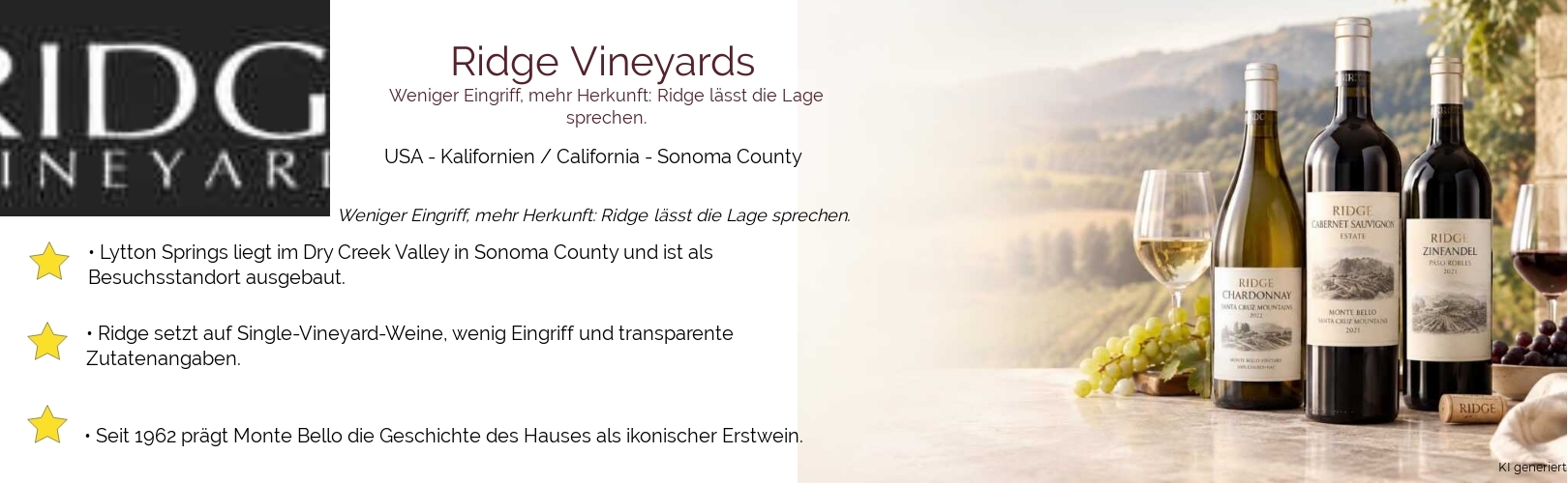 Weingut Ridge Vineyards
